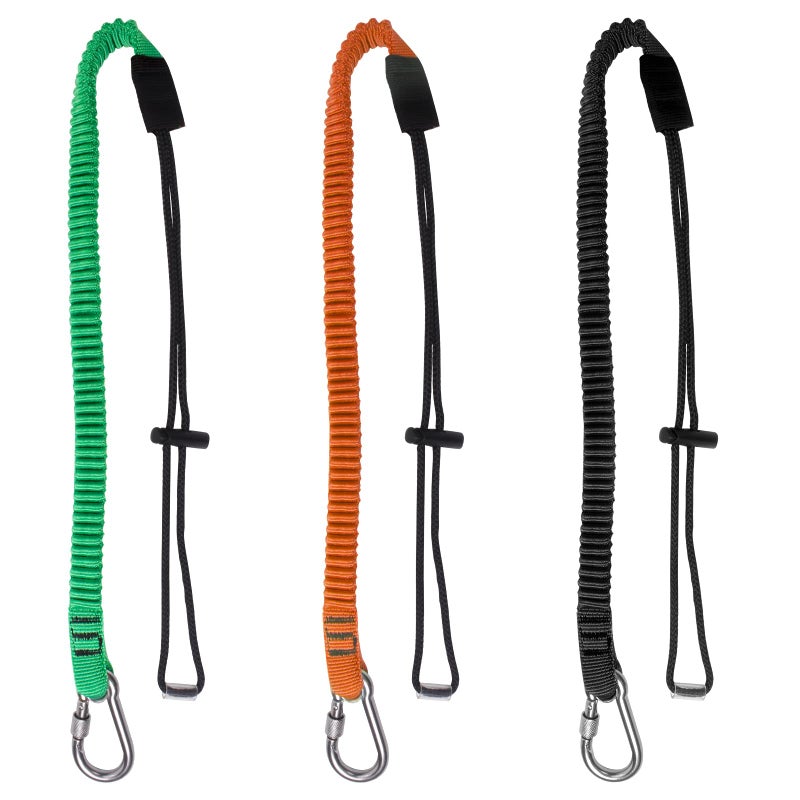 Retractable Tool Lanyard 3 Pack Safety Tool Leash with Aluminum Lock Carabiner Clip and Adjustable Loop End Fall Protection Tough Scaffold Tether for Hand ToolsConstructionScaffoldingRoofing