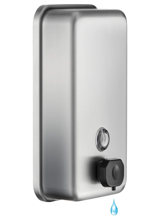 modunful Commercial Wall Mount Soap Dispenser - Stainless Steel Bathroom Hand Soap 38.8oz Liquid - Anti-Leak Pump and Large Capacity Brushed Refillable - Image 1