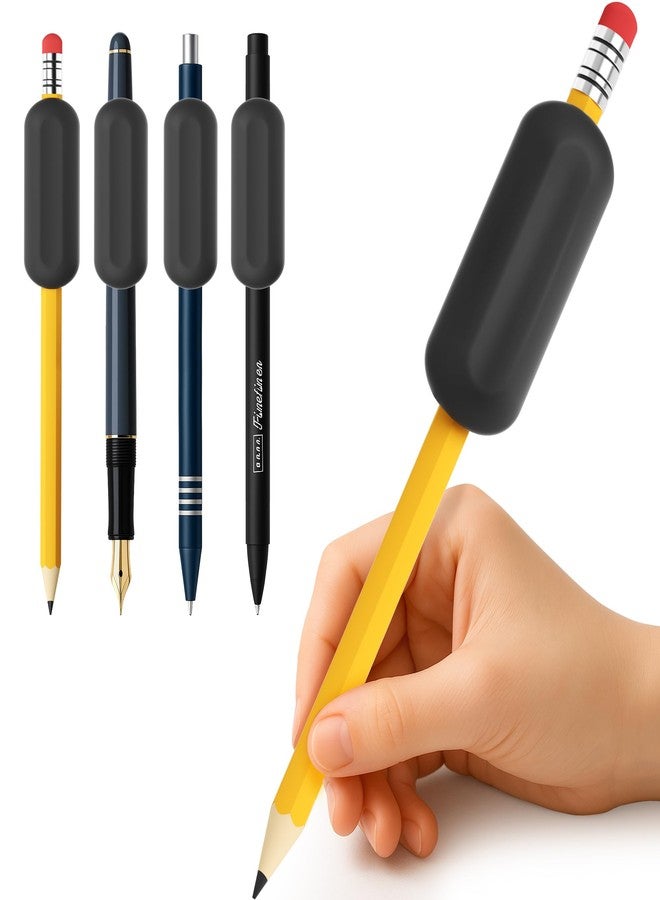 ELETIUO 5-Pack Weighted Pencil Grips - 1oz Silicone Handwriting Aid for Kids, Elderly & Special Needs - Improves Penmanship for Autism,ADHD,Tremors,Dyspraxia & Fine Motor Skills - Image 1