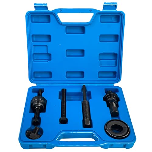 SUGOOE Power Steering Pump Pulley Puller Installer Tool Set Puller Remover Installer Tool Kit Compatible for Ford, GM, and Chrysler - Blue - Image 1