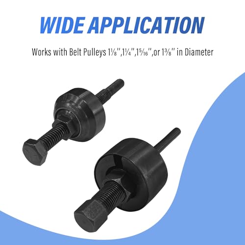 SUGOOE Power Steering Pump Pulley Puller Installer Tool Set Puller Remover Installer Tool Kit Compatible for Ford, GM, and Chrysler - Blue - Image 3