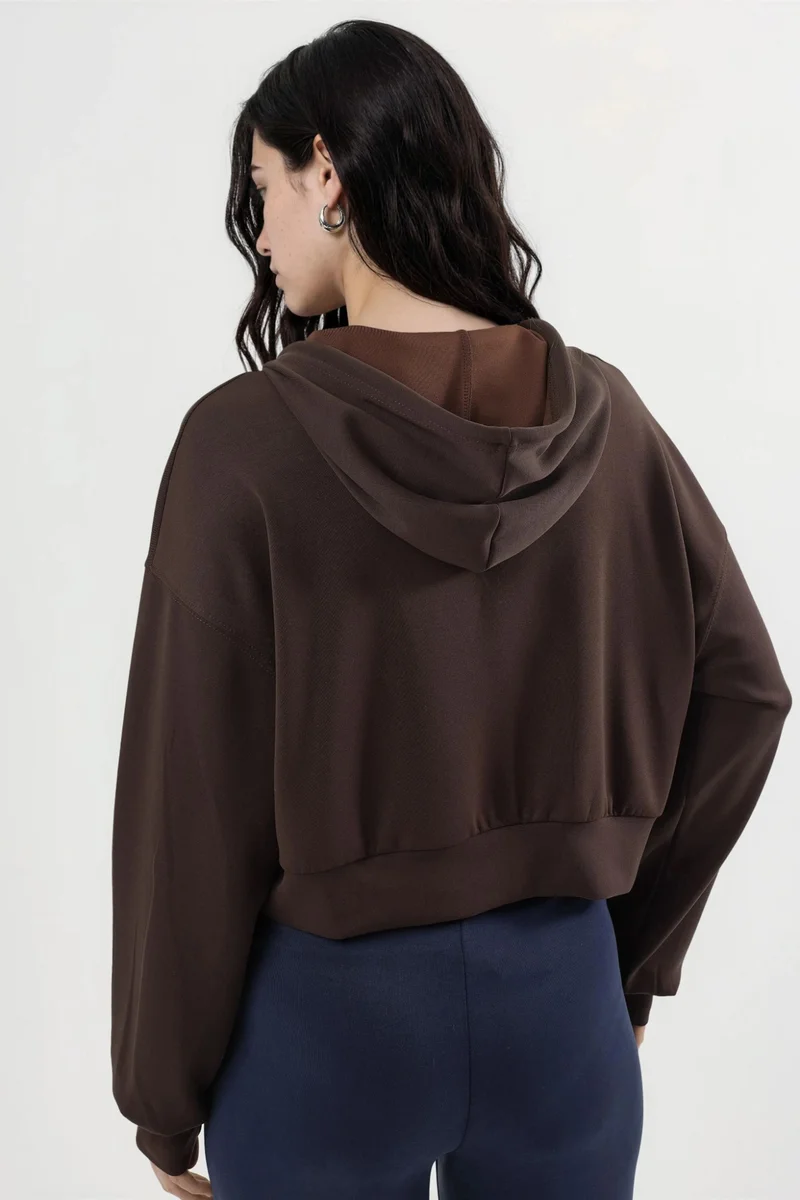 Busem BUSEM Hooded Zippered Short Jacket