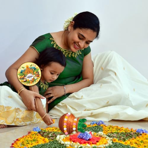 Festiko® 15 Pcs Happy Onam Photobooth Props for Kids & Adults | Onam Festival Photo Booth Props for Selfie, Onam Decoration Items for Home, Office, School, Event Party Supplies | Malayalam Onam Props - Image 2