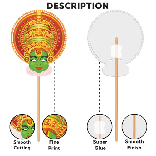 Festiko® 15 Pcs Happy Onam Photobooth Props for Kids & Adults | Onam Festival Photo Booth Props for Selfie, Onam Decoration Items for Home, Office, School, Event Party Supplies | Malayalam Onam Props - Image 5