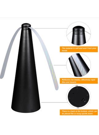 Rechargeable Bug Fan Fly Deterrent with Holographic Blades to Clear Bugs, Mosquitoes, and Flies - view 2