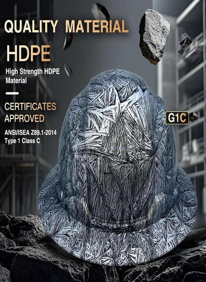 SAFEBUILDER SBD-G1C Construction Full Brim Safety Helmet HDPE Hard Hat Vented Hardhats Sunshade Carbon Fiber Pattern Industrial Work Certified ANSI/ISEA Z89.1 (GangMu Full Brim Hard Hats) - Image 3
