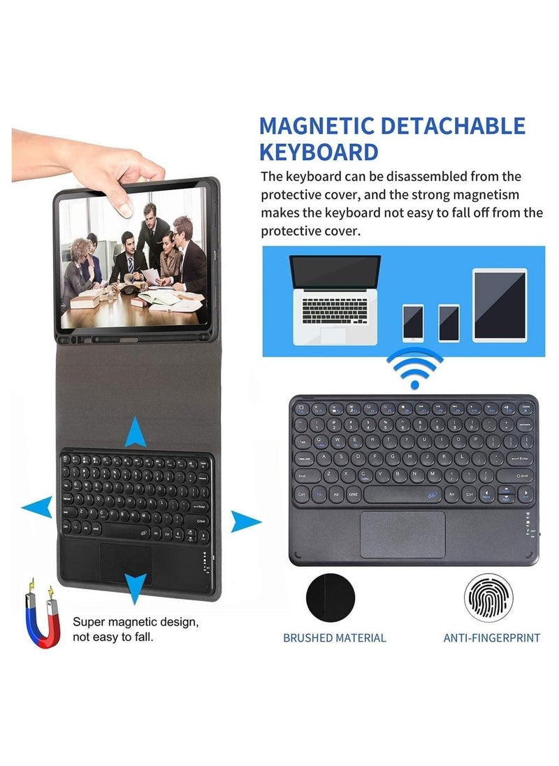 ELTRAZONE Keyboard Case with Touchpad for iPad 10.2 9th Generation 2021/8th Gen 2020/7th Gen 2019 Magnetically Detachable Wireless Keyboard Case for iPad New 10.2 - Image 4