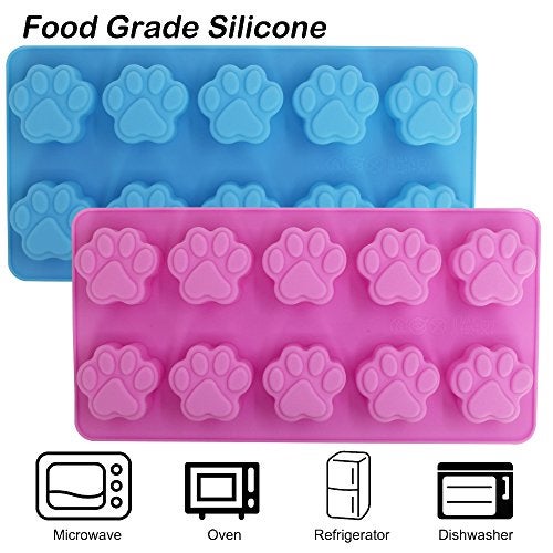DaKuan 4Pack Food Grade Silicone Paw Print Mold Reusable Pet Ice Candy Chocolate Bakery Molds Oven Freezer Dishwasher Safe - Image 3