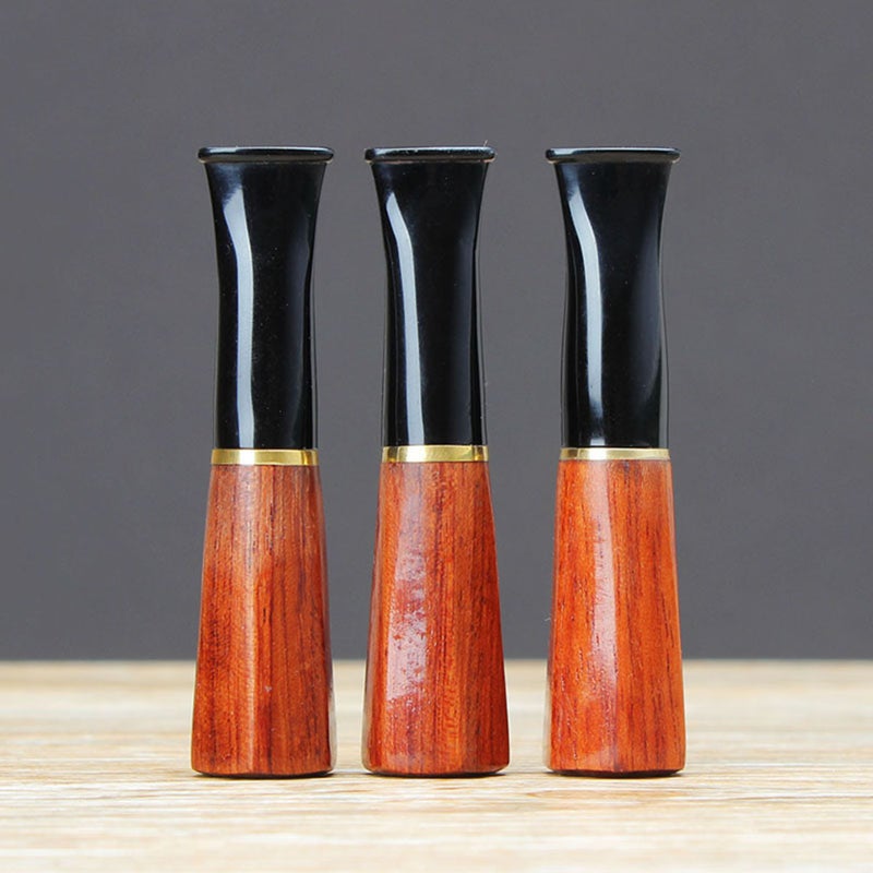 Wooden Cigar Cigarette Holder Pear Wood Cigar Filter Cigarette Holder Cycle Filter Washable Cigar Mouthpiece Extension Mouth - Image 3
