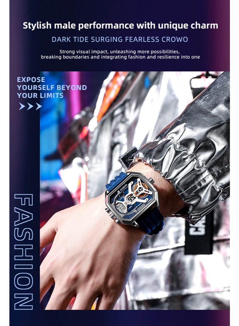 BONARGER New Men's Electronic Multi-Function Sport Luminous Waterproof Personalized Large Dial Watch - Image 3