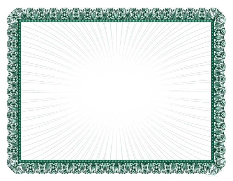 Great Papers Green Value Certificate for Award Recognition Diplomas and Achievements Printer Friendly 80 GSM 85 x 11 100 Sheet Pack 961036