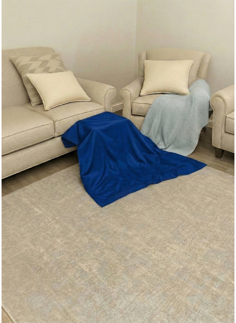SleepLand Guest and travel package, blue color, consisting of a mattress, blanket, pillow, and pillowcase. - Image 3