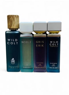 PACKAGE ASSAF NEW ( WILD COLT 200 ML + GRIS ERIK 100 ML + NOBEL 100 ML + WILD COLT TOBACOO 100 ML )