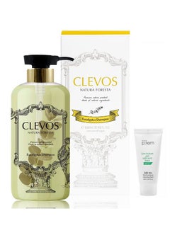 Clevos Natura Foresta Natural Organic Hair Shampoo 17.92 Fl Oz For Dry Sensitive Itchy Scalp Type Pleasant Eucalyptus Scent Reduce Dandruff Sulfatefree Natural Vegan Cruelty Free Clavos  - Image 1