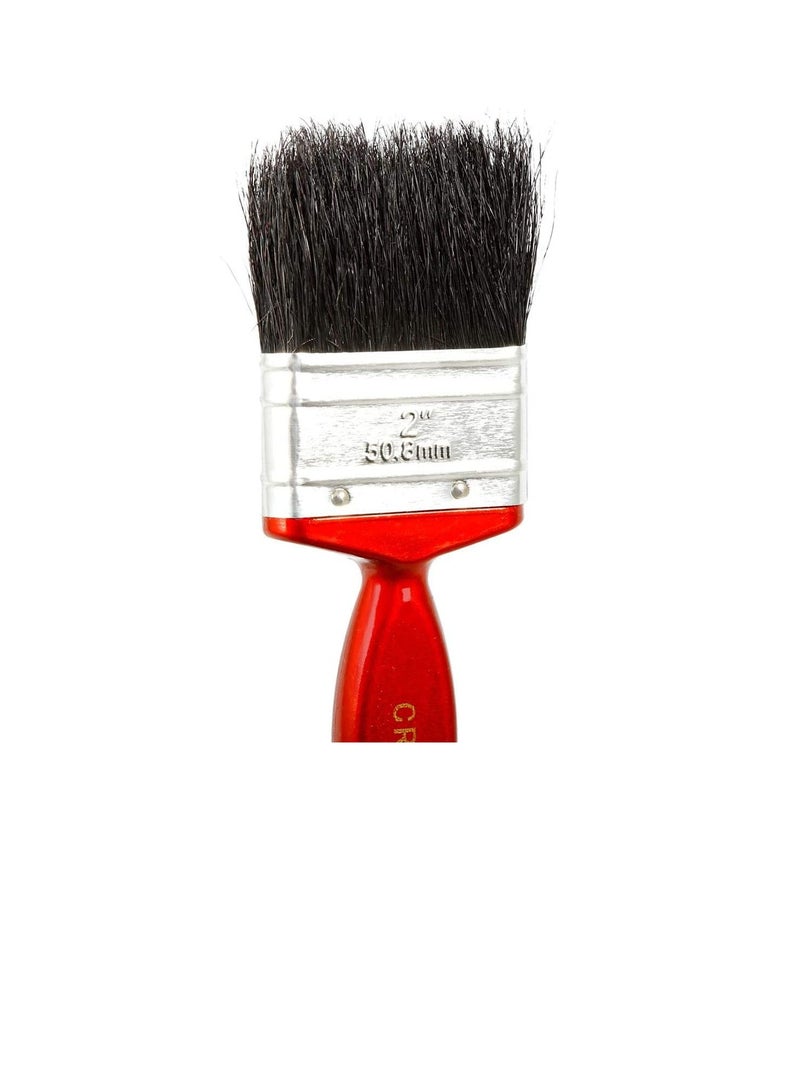 كراون فرشاة دهان - 2 بوصة - لون أحمر - مادة النايلون - Image 3