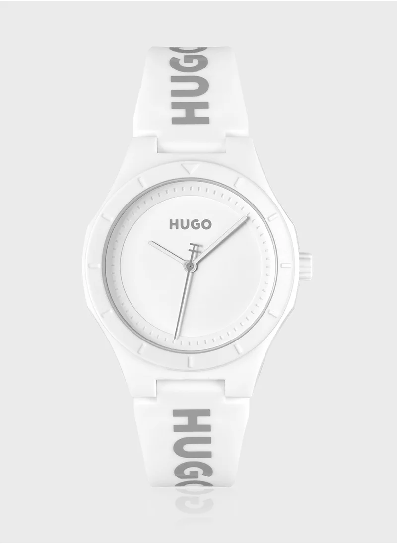 HUGO Silicone Strap Analog Watch