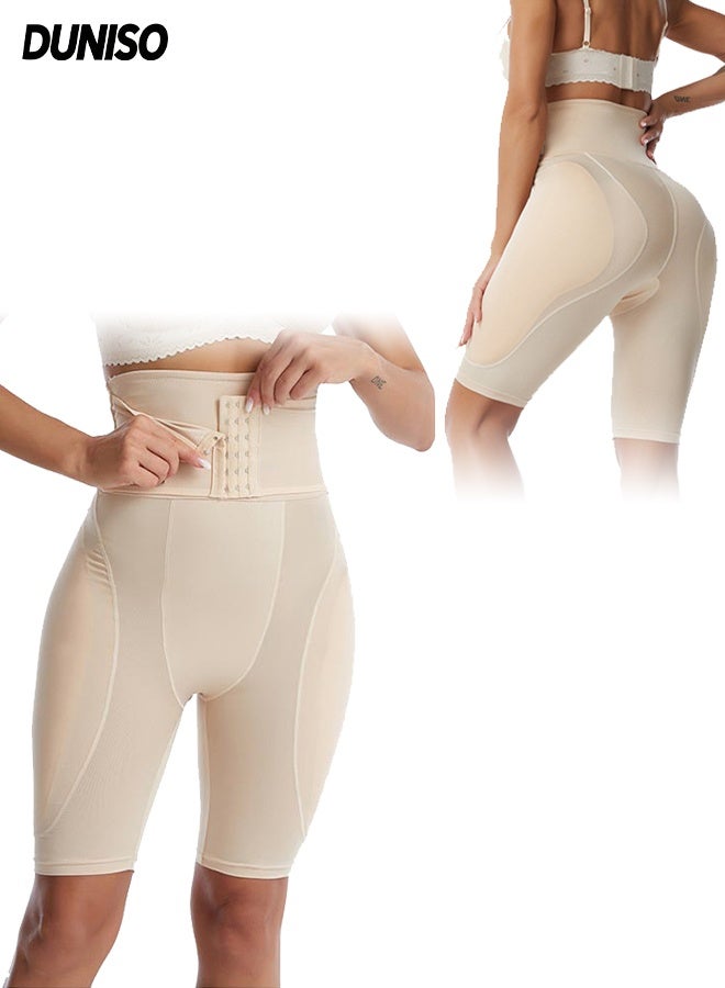 DUNISO Shapewear for Women，High Waist Trainer Corset Leggings，Postpartum Body Shaping Pants， Tummy Control High Waist Hip Lifting Leggings with Sponge Pads on Both Sides，Suitable for Daily Life and Exercise，XL - Image 1