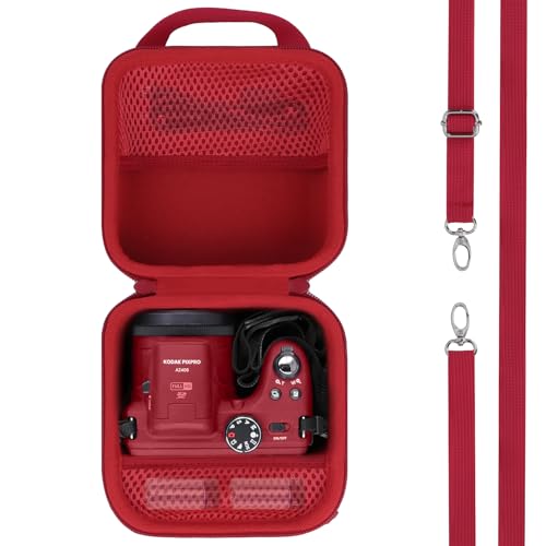 Lebakort Storage Case Compatible with KODAK PIXPRO AZ405 AZ425 AZ255 AZ401 AZ528 Digital Camera Vlogging Camera Red Case - Image 1