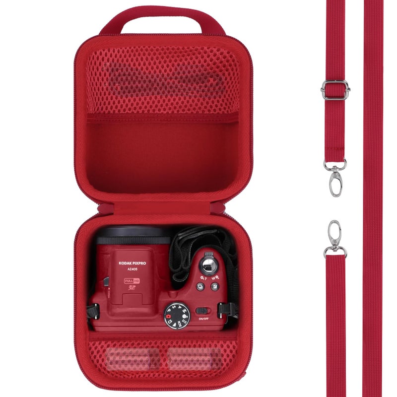 Lebakort Storage Case Compatible with KODAK PIXPRO AZ405 AZ425 AZ255 AZ401 AZ528 Digital Camera Vlogging Camera Red Case - Image 2