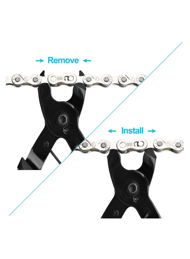 SOLARAE Bike Link Plier, Chain Breaker Tool, Chain Checker, 3 Pairs Missing Links, Bike Chain Repair Kit, Link Opener & Closer, Wear Indicator Tool, Essential Bicycle Maintenance Set. - Image 2