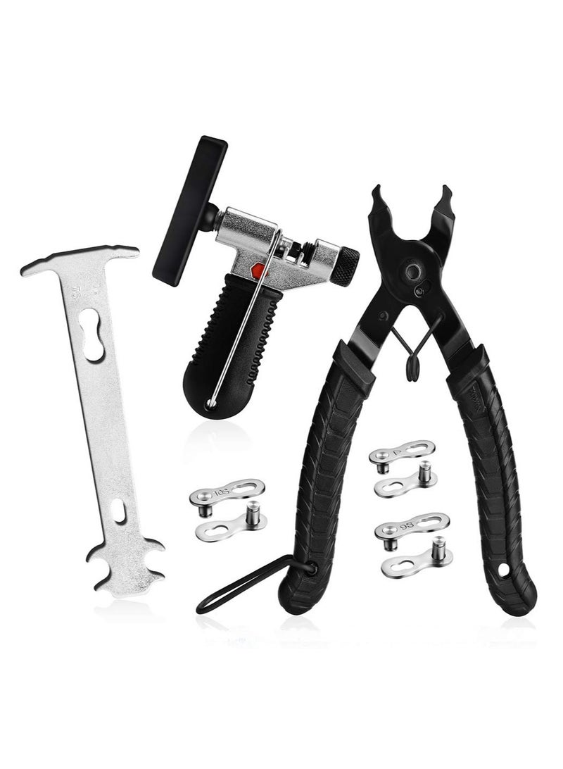 SOLARAE Bike Link Plier, Chain Breaker Tool, Chain Checker, 3 Pairs Missing Links, Bike Chain Repair Kit, Link Opener & Closer, Wear Indicator Tool, Essential Bicycle Maintenance Set. - Image 5