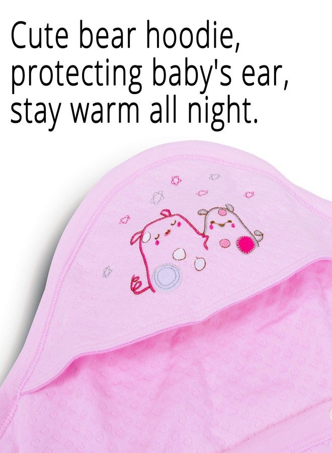 Pokory Warm Wrap New Born Infant Baby Girls and Boys Luxury Soft Warm Wrapper Cover Winter Blanket Cum Quilt Towel Sleeping Bag Wrap for 0 to 12 Months -Pink - Image 5