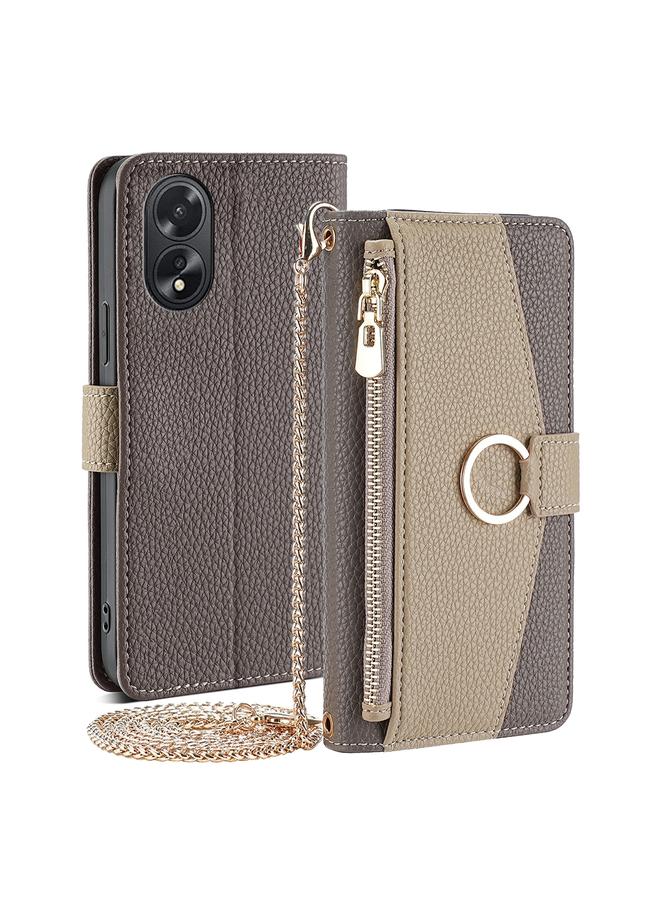 S-TOP Case For OPPO A38 4G / A18 4G Crossbody Litchi Texture Leather Phone Case - Image 1