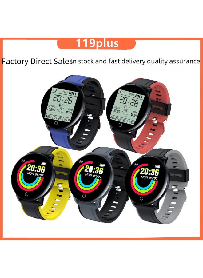 Generic Fashionable Bluetooth Smart Wristband Sport Step Counter Heart Rate Pressure Electronic Fitness Tracker Gift-Color:1.44 Screen Green/FITPRO  - Image 3