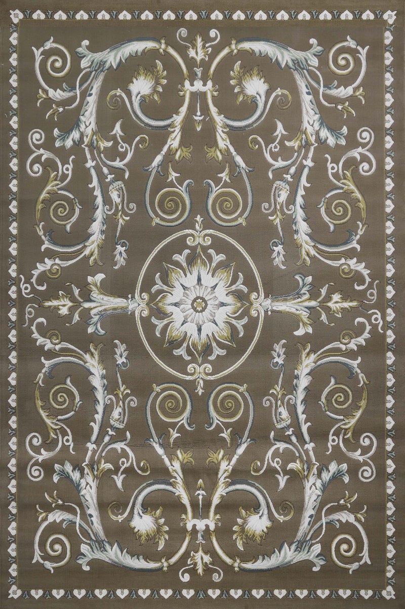 Alkaffary Carpet Francia Easy to clean and ideal for everyday use Size 3.00x5.00 , Color Brown - Image 2