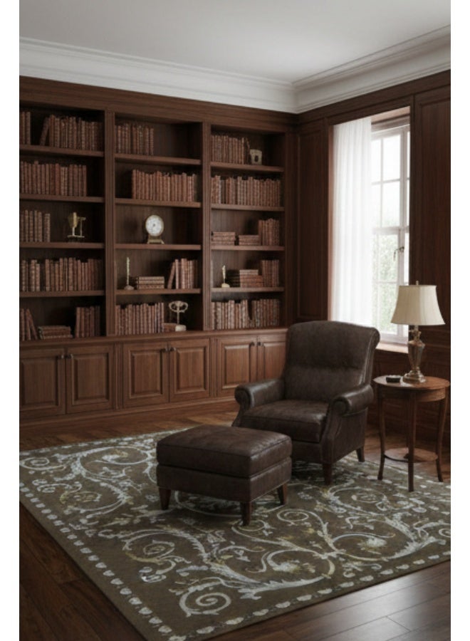 Alkaffary Carpet Francia Easy to clean and ideal for everyday use Size 3.00x5.00 , Color Brown - Image 1