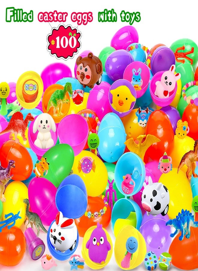 Phaorui 318 Pcs bulk Easter Egg with toys filled inside for kids, 100 sets plastic Easter egg stuffed with toys self pre filled Easter egg fillers for Kids Boys Girls stuffed Easters eggs filled - Image 2