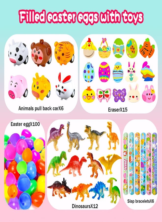 Phaorui 318 Pcs bulk Easter Egg with toys filled inside for kids, 100 sets plastic Easter egg stuffed with toys self pre filled Easter egg fillers for Kids Boys Girls stuffed Easters eggs filled - Image 3