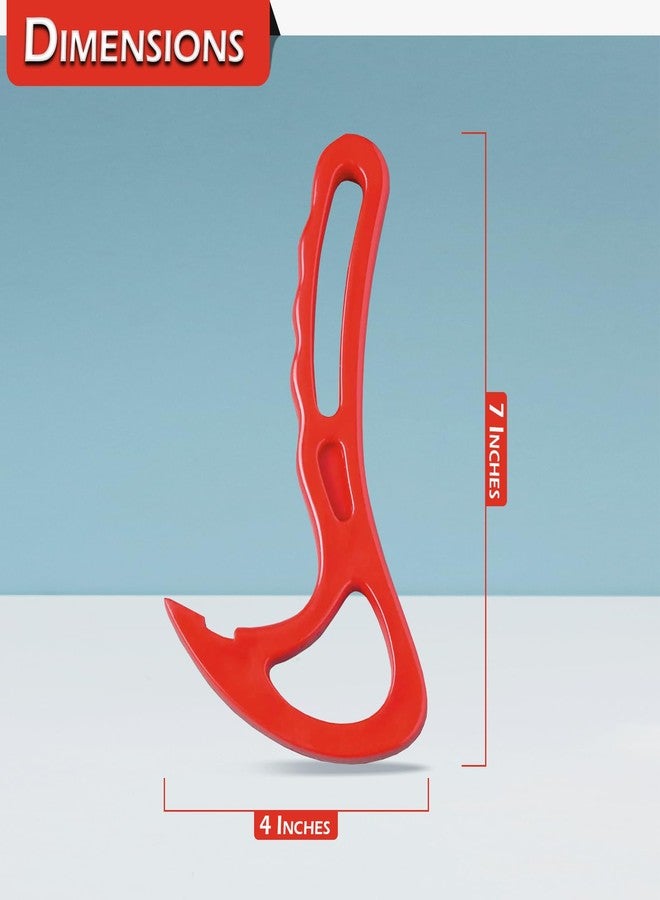 هوم-إكس فتاحة علب هوم-إكس - فتاحة علب يدوية بحلقة سحب - فتاحة علب سهلة الفتح لكبار السن، تحمي الأظافر أو التهاب المفاصل - أداة فتاحة علب آمنة للغسل في غسالة الصحون للمطبخ والخارج - أحمر - Image 3