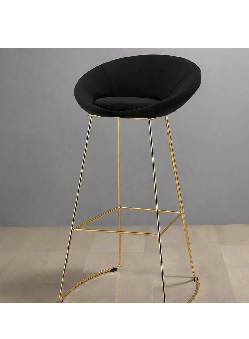 وودن تويست كرسي بار لتناول الطعام في المقهى الحديث مع أرجل معدنية متينة للمطبخ والبار ومقاعد المطاعم - Image 3