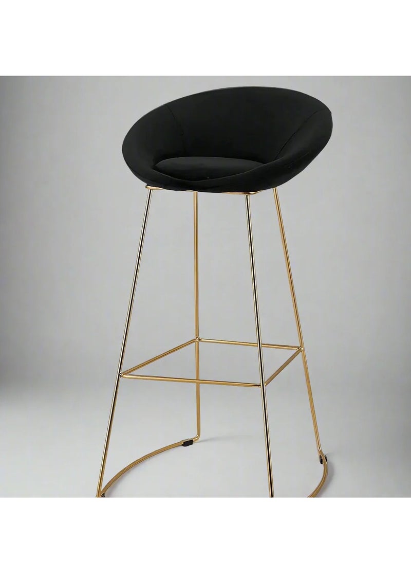 وودن تويست كرسي بار لتناول الطعام في المقهى الحديث مع أرجل معدنية متينة للمطبخ والبار ومقاعد المطاعم - Image 5