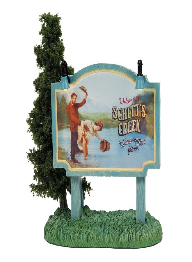 Department 56 Schitt's Creek Village Accessories Where Everyone Fits in Billboard Sign Lit Figurine, 5.03 Inch, Multicolor - Image 1