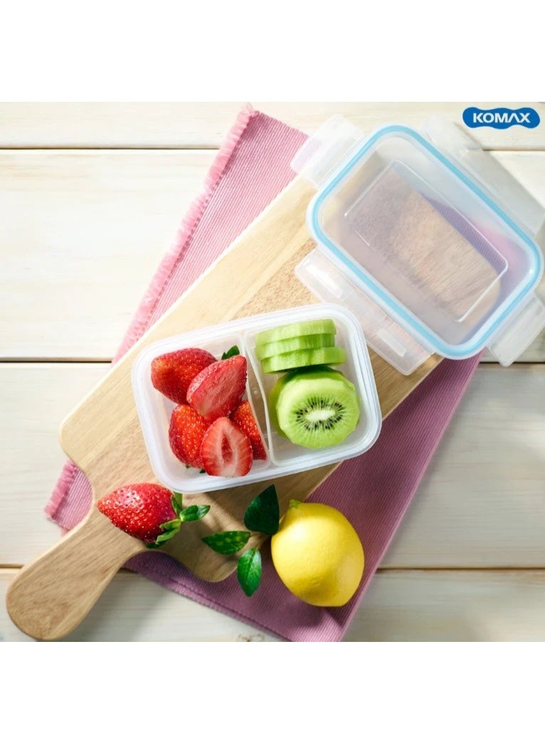komax Biokips Rectangle Plastic Container With Divider 450 ML - Image 2