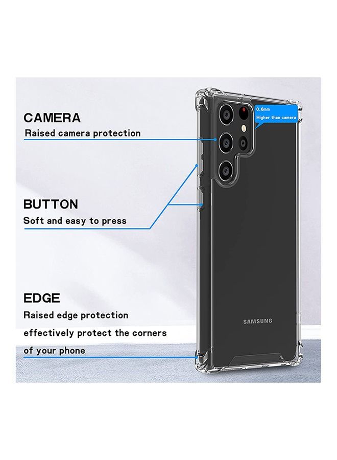 Slim Case with 4 Corners Soft TPU Bumper Case for Samsung Galaxy S22 Ultra 5G Clear - Image 2