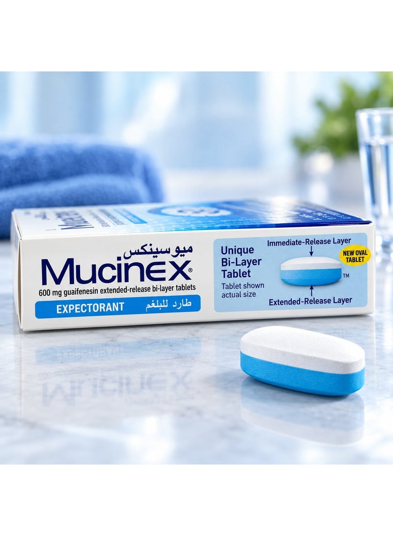 Mucinex 600 mg Guaifenesin Expectorant Extended Release Bi-Layer Tablets for Chest Congestion and Mucus Relief, 12 Hour Formula, 20 Tablets - Image 3