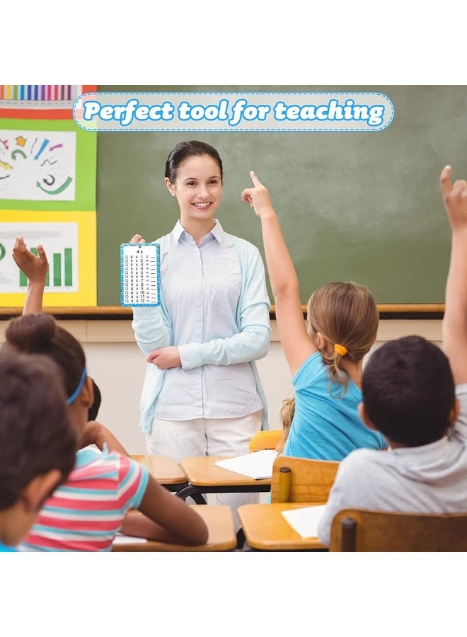 Geyee 1 Pack of 13 Multiplication Flashcards with 2 Dry Erase Markers and 2 Rings Multiplication Flashcards Math Flashcards Educational Timetable Flashcards for 1st to 3rd Grades Fun Learning with Math Game - Image 1