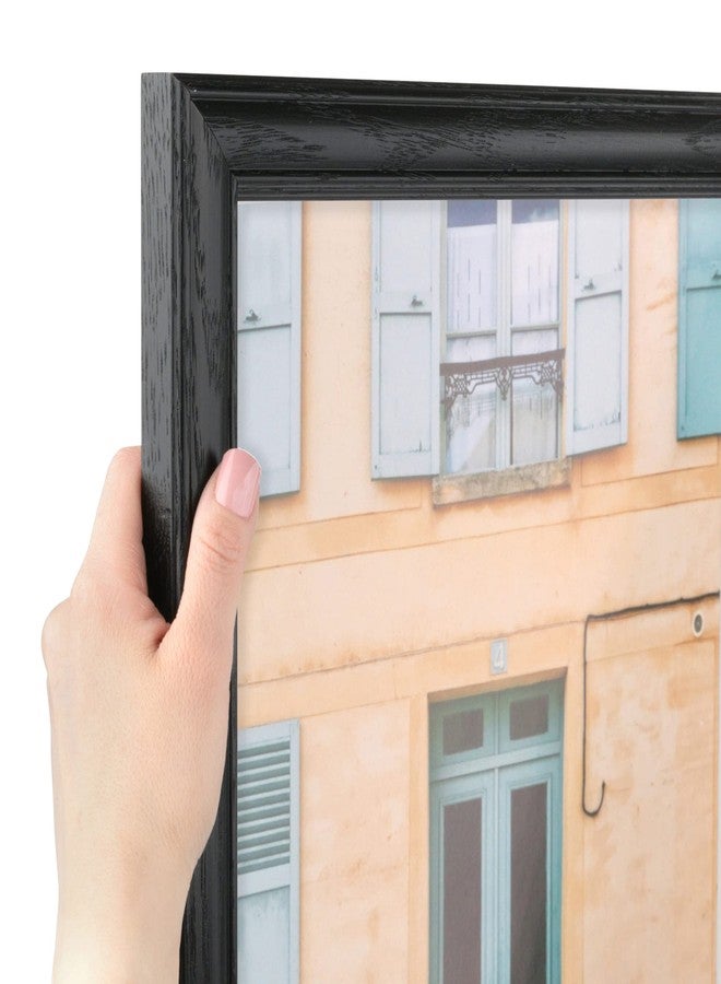 ArtToFrames 4x12 inch Black Stain on Solid Red Oak Wood Picture Frame, 2WOM0066-59504-YBLK-4x12 - Image 1