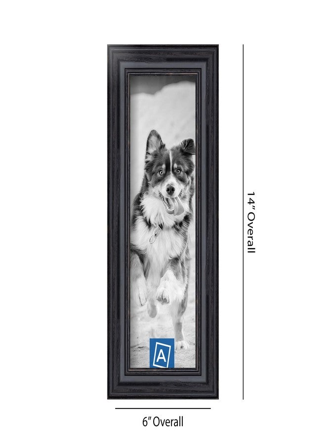 ArtToFrames 4x12 inch Black Stain on Solid Red Oak Wood Picture Frame, 2WOM0066-59504-YBLK-4x12 - Image 2