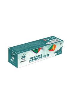 24 Pieces Magnetic Triangle Shaped Tiles Multicoloured Construction Set
