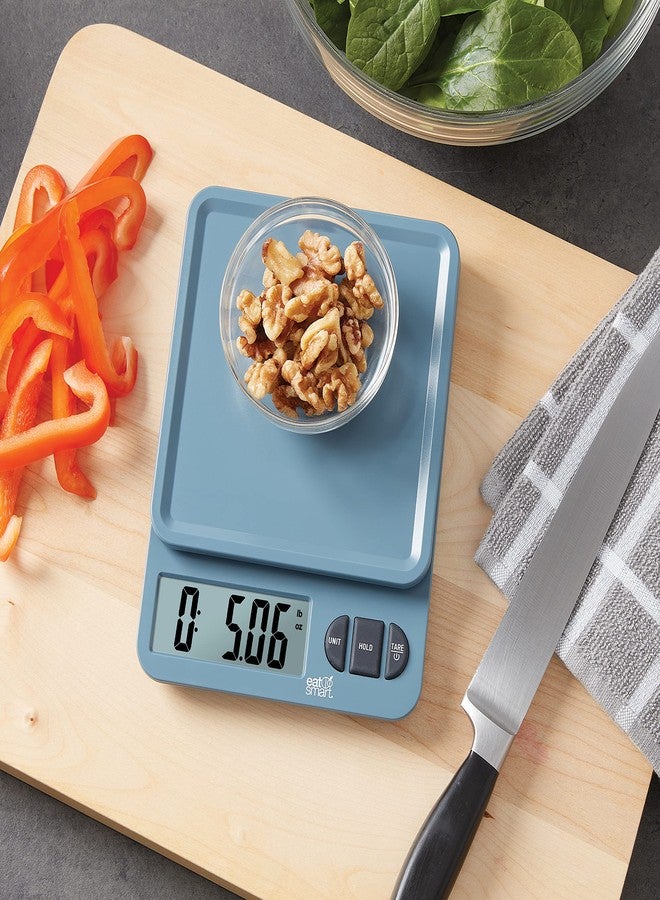 EatSmart Eat Smart Eat Smart 11lb Food Kitchen Plastic Blue Scale with Tare, Blue - Image 5