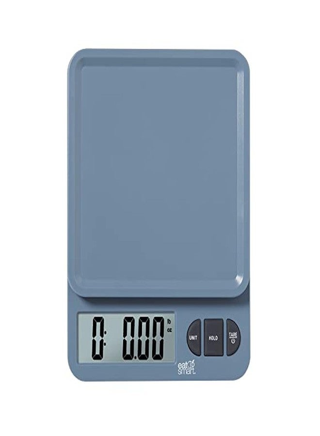 EatSmart Eat Smart Eat Smart 11lb Food Kitchen Plastic Blue Scale with Tare, Blue - Image 1