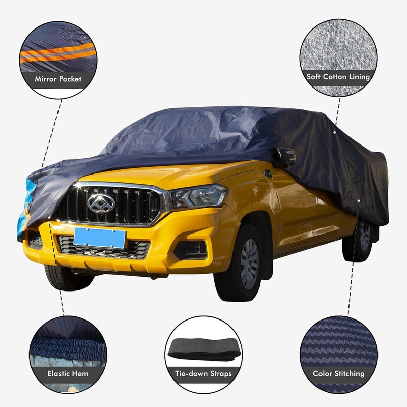 DINGHAO Waterproof Truck Cover - 6 Layers All Weather Protection for Vehicles up to 250 inches - Image 3
