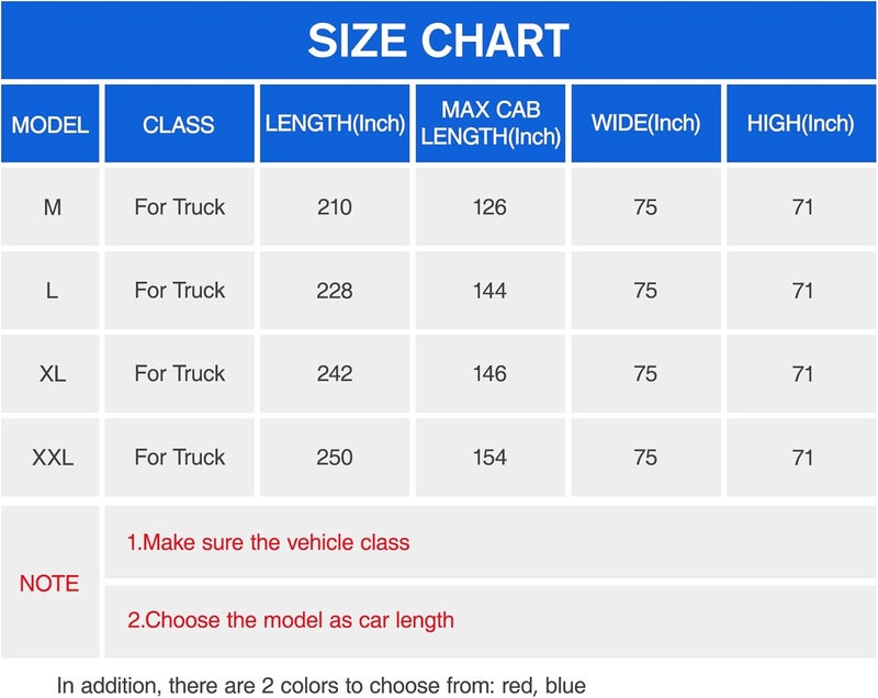 DINGHAO Waterproof Truck Cover - 6 Layers All Weather Protection for Vehicles up to 250 inches - Image 2