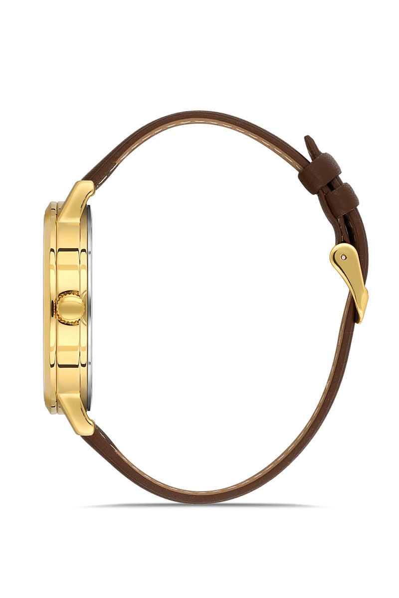 OMAX MEN’S Wrist-Watch | Analog | Leather Strap | Elegant Design - Image 2