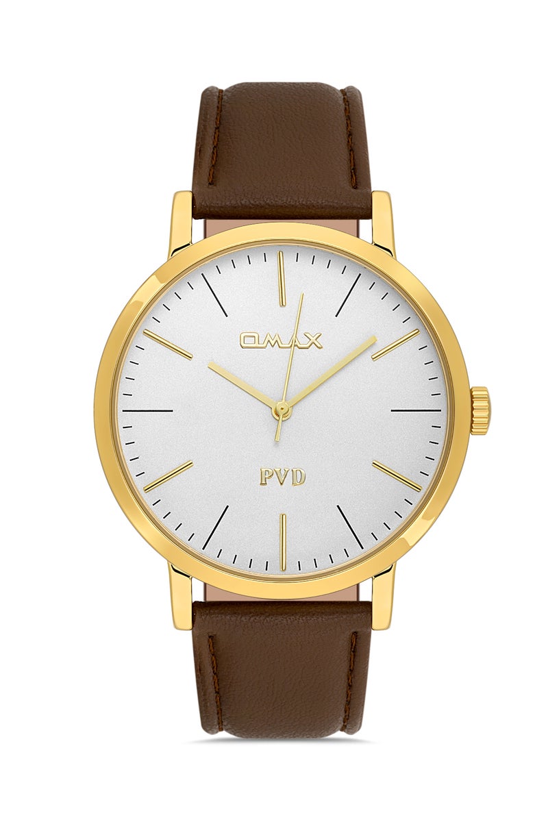 OMAX MEN’S Wrist-Watch | Analog | Leather Strap | Elegant Design - Image 1