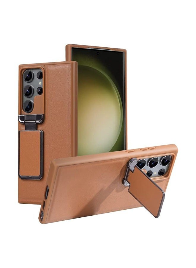 عام لسامسونج غالاكسي S25 الترا لينة حالة جلدية [الوقوف / فليب حماية عدسة] متوافق مع سامسونج S25 الترا سليم تبو القضية لحماية إضافية ولمسة أنيقة